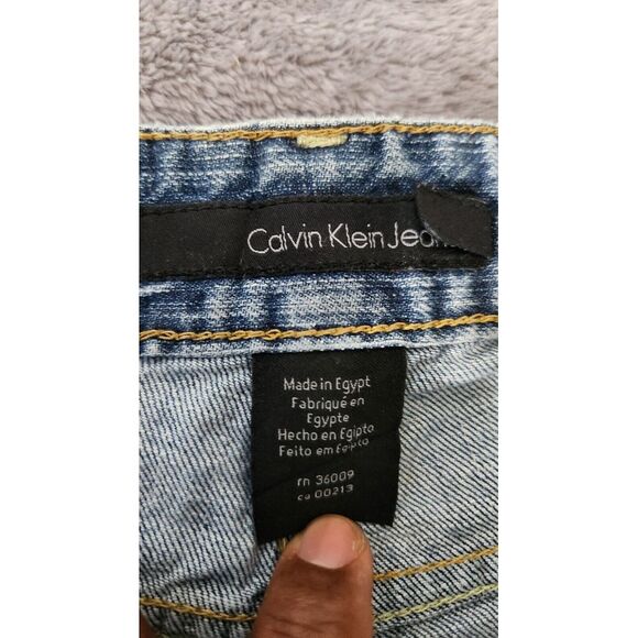 Calvin Klein Relaxed Straight‎ Size Leg 30/10 Blue Jeans RN 36009 - Picture 5 of 13